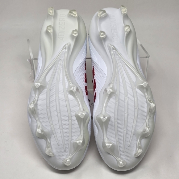 adidas Adizero Impact Football Cleats Mens Size 9 White Red Shoes IF2477 New main image 9